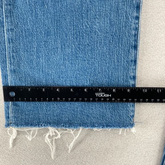 J.Crew High Rise Cropped Kick Out Jeans 1996 Semi Stretch Women's 29 Blue Denim - Picture 12 of 15